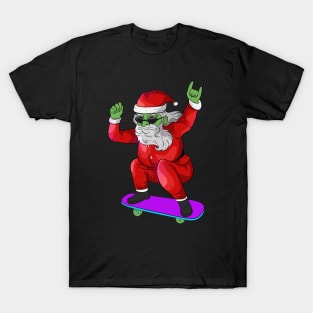 Creepy Skateboarding Santa Zombie T-Shirt